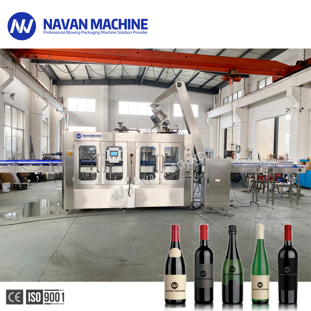 Alcohol Bottling Machine Fully Automatic Glass Bottled Gin Wine Vodka Filling Machine 