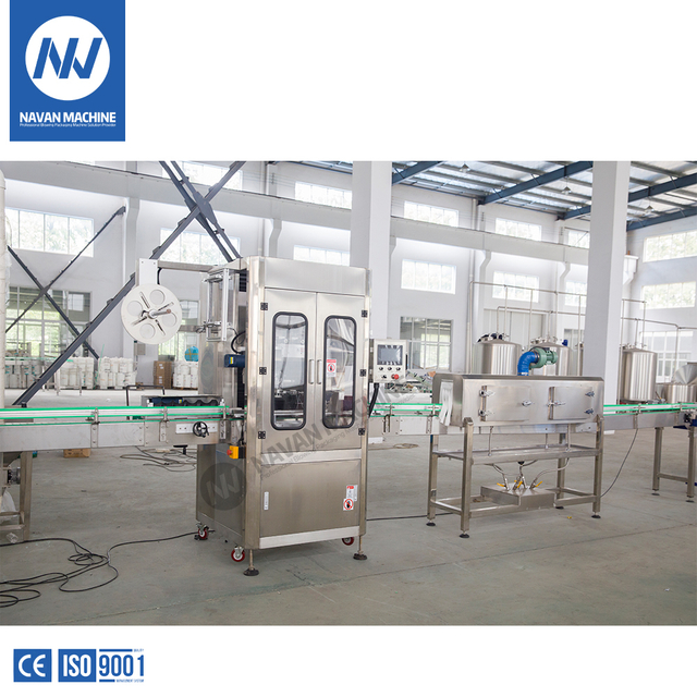 NAVAN Automatic Bottles Sleeve Shrink Labeling Machine Auto Label Applicator