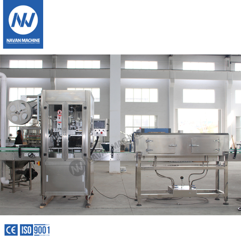 NAVAN Automatic Bottles Sleeve Shrink Labeling Machine Auto Label Applicator