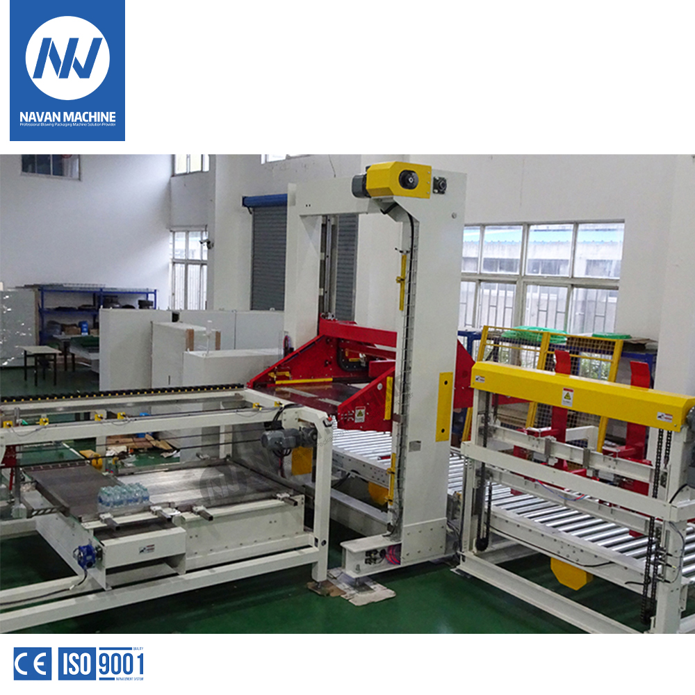 Automatic Palletizer Machine for Stacking Water Bottle Cartons And Palletizing Film Packs on Pallet