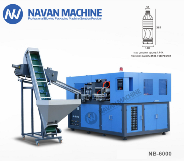 5500-7500BPH 0.1-2L PET Bottle Full Automatic Servo Blow Molding Machine