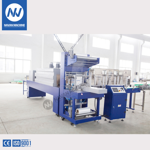 NAVAN Beverage Bottle Cans Jar Automatic PE Film Shrink Wrapping Packaging Machine