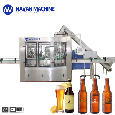 NAVAN Beer Sparkling Drink Automatic Glass Bottle Filling Bottling Machine 