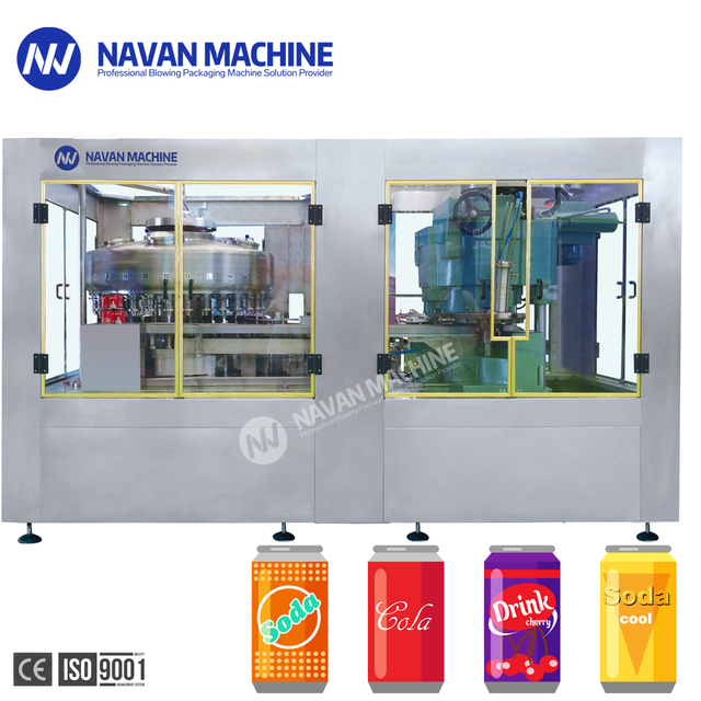 NAVAN Automatic High Quality Carbonated Soft Drink Aluminum CAN Filling Seaming Machine 