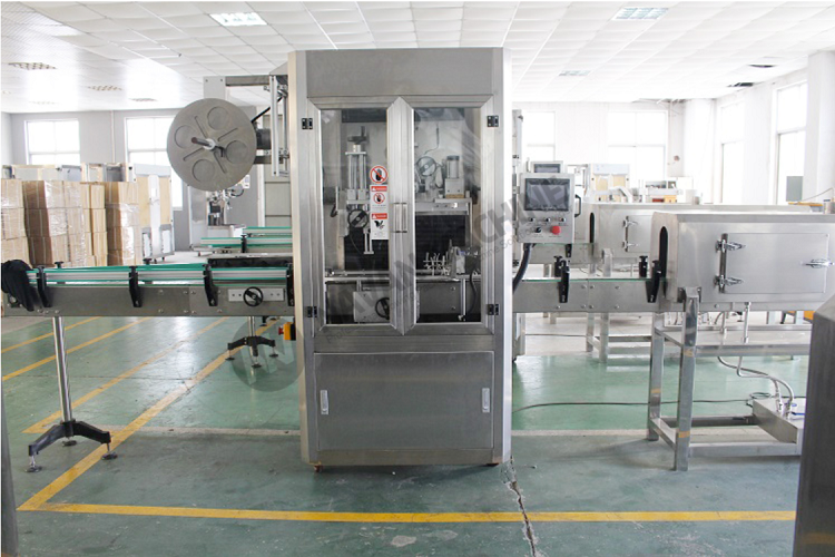 NAVAN Automatic Bottles Sleeve Shrink Labeling Machine Auto Label Applicator
